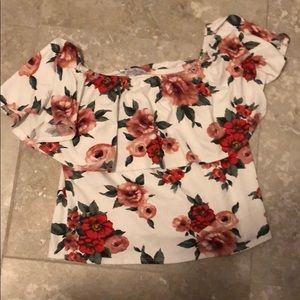 Crop top flower print